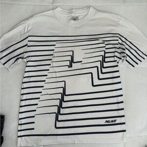 Palace White and Navy Blue Graphic T-Shirt